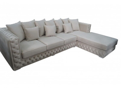 Chesterfield Design Sofa Eckcouch Polster Sitz Eckgarnitur Moderne Textil